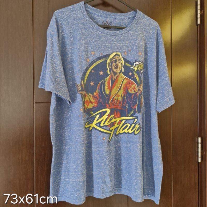 Kaos WWE Ric Flair Blue Vintage Second Tshirt Vtg Baju Tee
