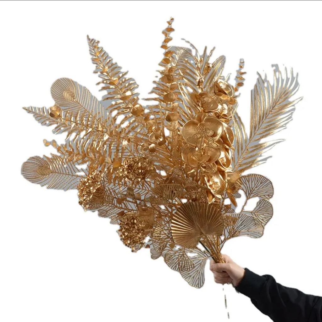 Artificial Gold Flower / Bunga Plastik Gold Murah