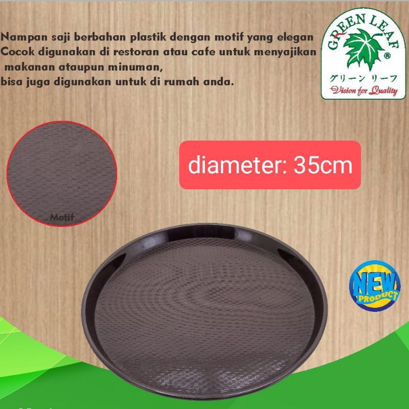 Nampan PLASTIK Makanan Bulat 35cm/ Tray Nampan Plastik GREENLEAF 748