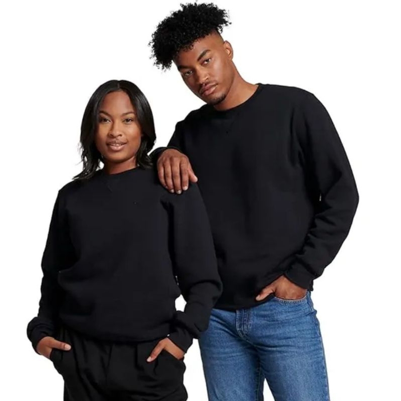 Givenchy - Sweater Polos Hitam Unisex Basic Pria Wanita Tangan Panjang Lembut dan Tebal