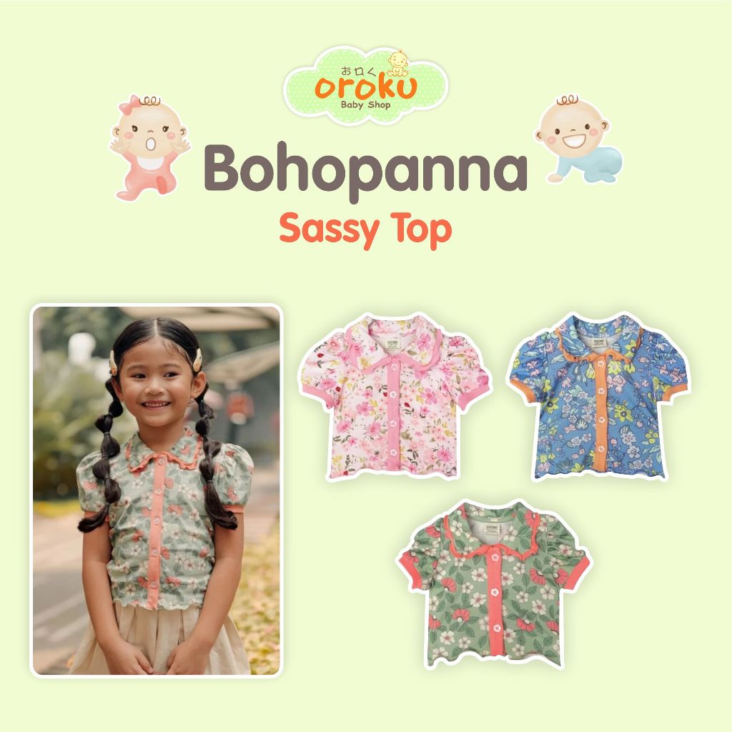 BOHOPANNA SASSY TOP / ATASAN ANAK PEREMPUAN