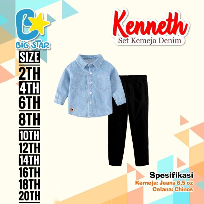 KENNETH SET KEMEJA DENIM by big star
