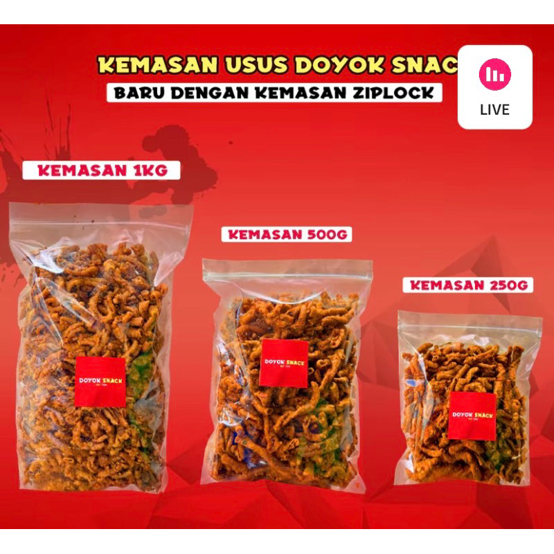 

Usus krispy Pedas Daun jeruk Gurih,renyah cocok teman santai dan teman nasi hangat