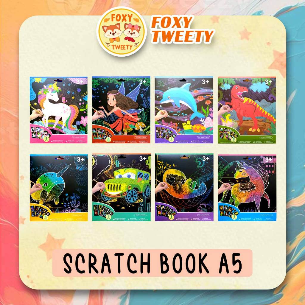 

(Live) Buku Magic Scratch Book A5 Isi 8 Dengan Berbagai Gambar Berbeda