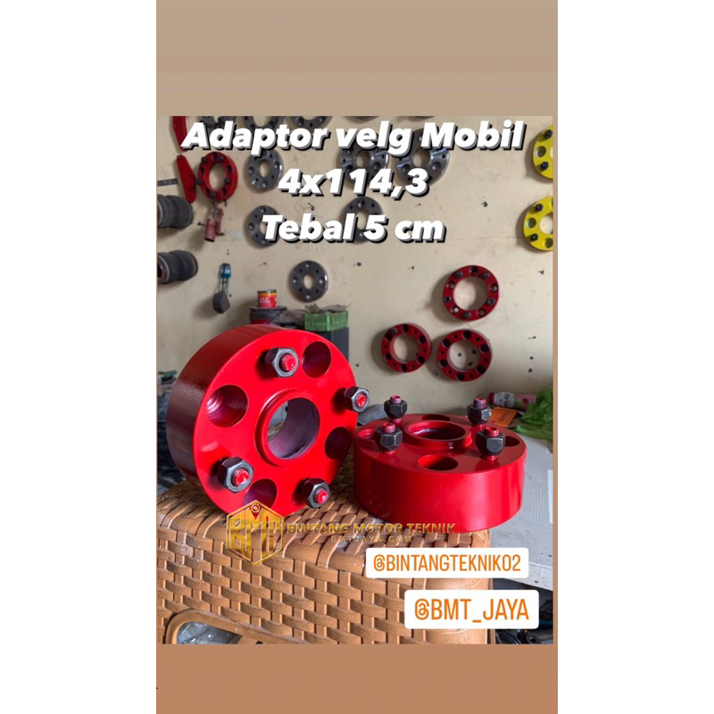 Adaptor velg mobil PCD 4x114,3 Tebal 5 cm