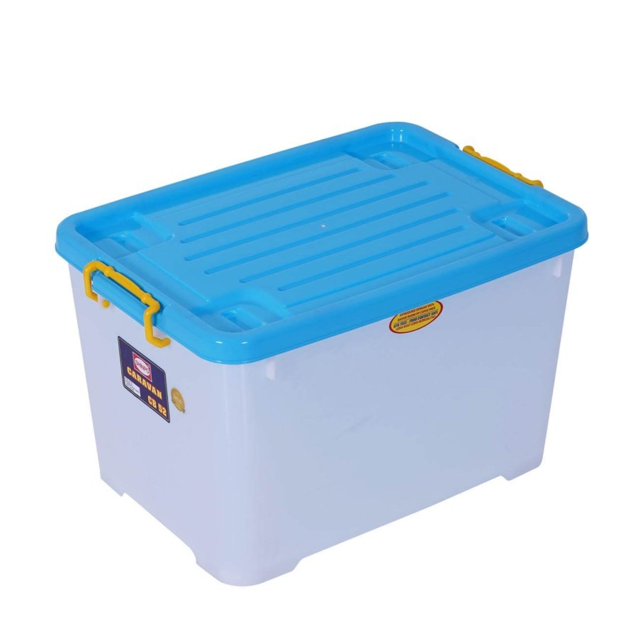 Shinpo 142 Container Box Plastik Caravan CB 52 Liter Dengan Roda CB52 Kotak Kontainer