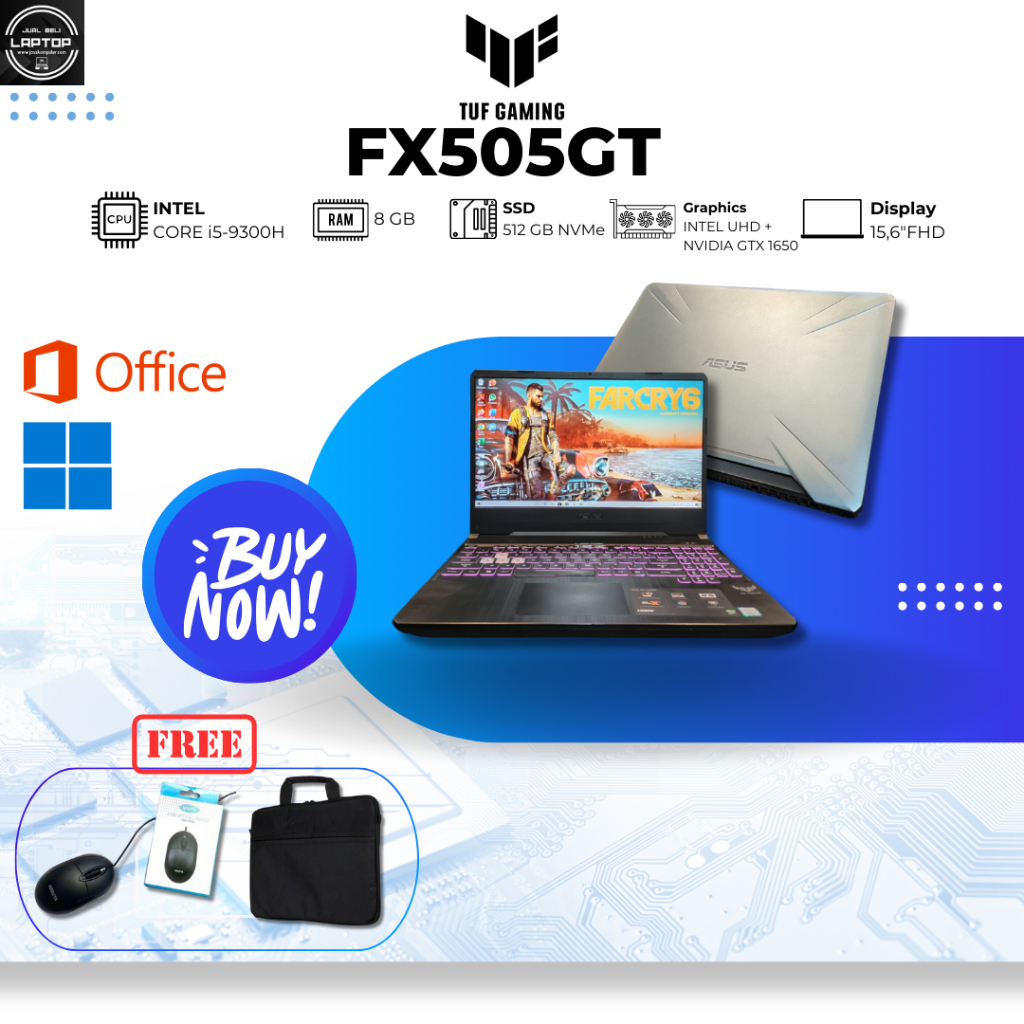 LAPTOP GAMING MURAH ASUS TUF FX505GT INTEL CORE i5-GEN9