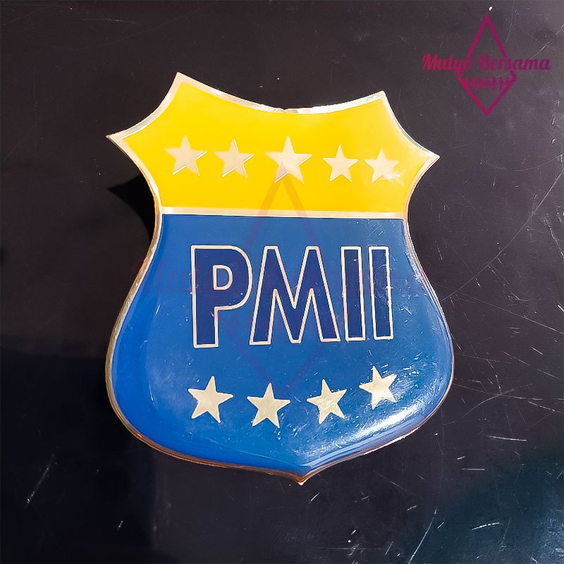 Pin PMII Bahan Logam Pin Logo PMII Biru - Mulyo Bersama