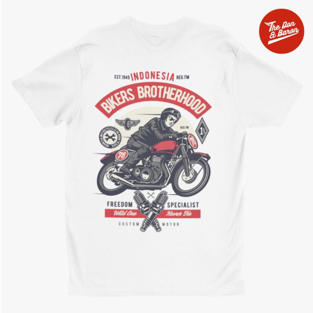 Kaos Vintage Indonesia Motor Biker Brotherhood Vol.7