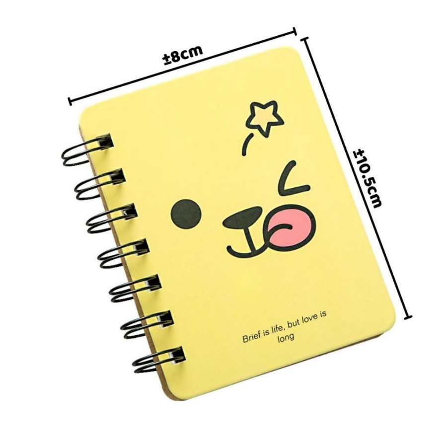 

Notebook Cute Character A7 Portable / Buku Catatan Bergaris Mini Diari