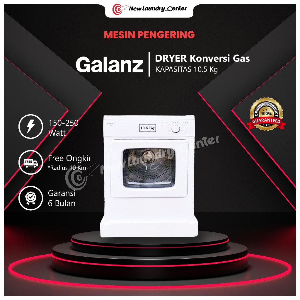 Dryer Galanz 10.5 kg Konversi Gas