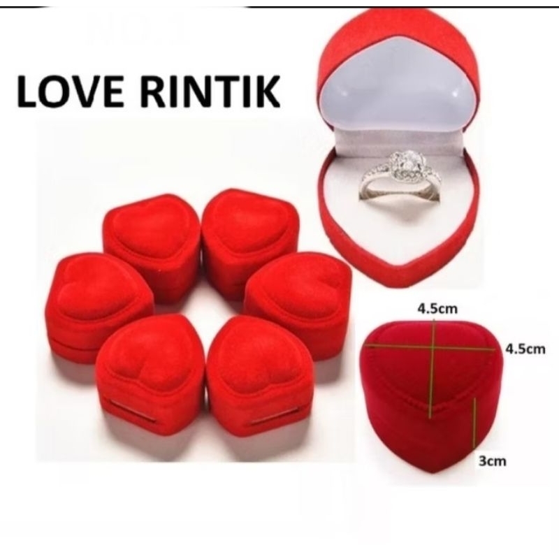 KOTAK CINCIN BENTUK LOVE / BOX KOTAK CINCIN / Kotak Cincin Tunangan