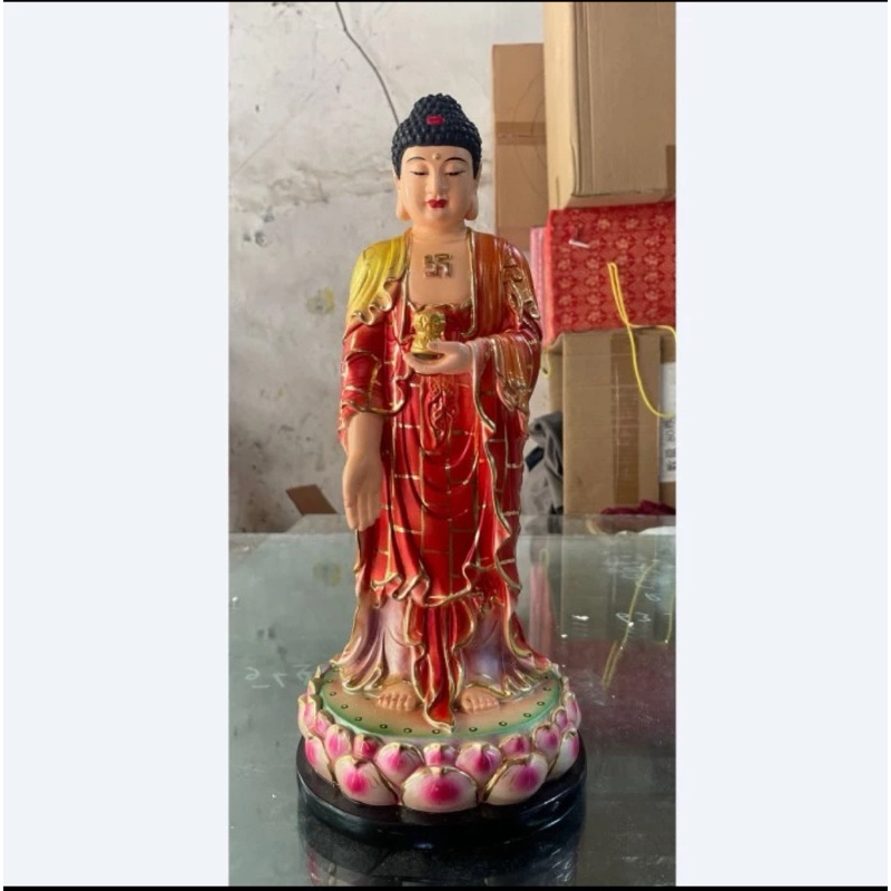 patung Buddha amitabha berdiri 16in