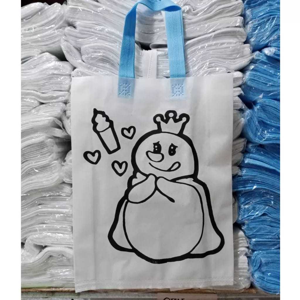 

HLSM - (1pcs) Tas Spunbound Mewarnai 70 GSM Handle uk 30X40X8 Versi 2 / Tas Goodie Bag/ Tas Bahan Canvas