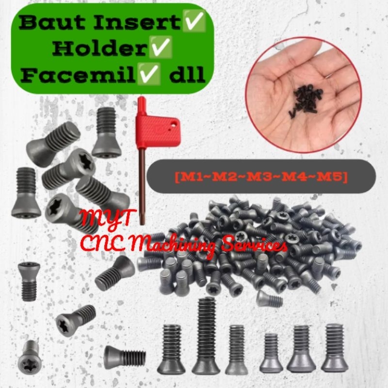 baut holder bubut miling baut insert baut bintang m1 m2 m3 m4 m5 suport system cnc machine