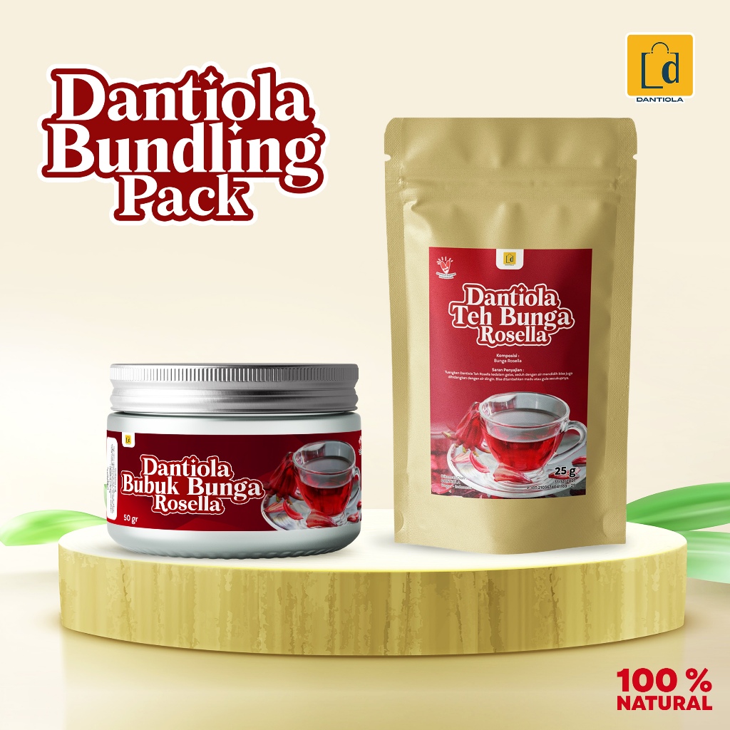 

Dantiola Bundling Bunga Rosella Bubuk 50 Gram dan Teh Bunga Rosella 25 Gram