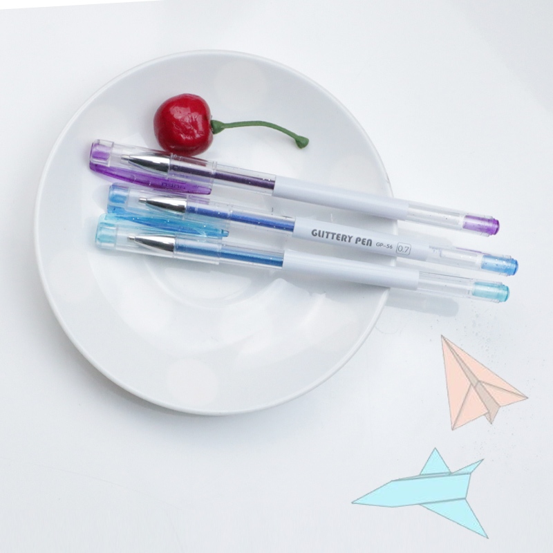 

Pena Glitter 12 Warna Coloring Glitter Pen Warna-warni 0.7 mm Alat tulis Perlengkapan Seni