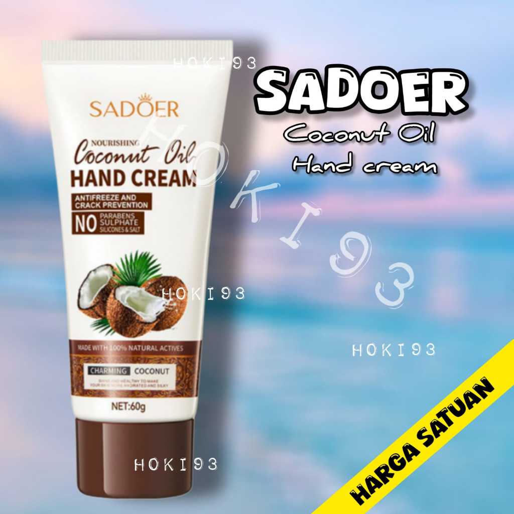 SADOER -  COCONUT OIL HAND CREAM - 60gr KRIM TANGAN