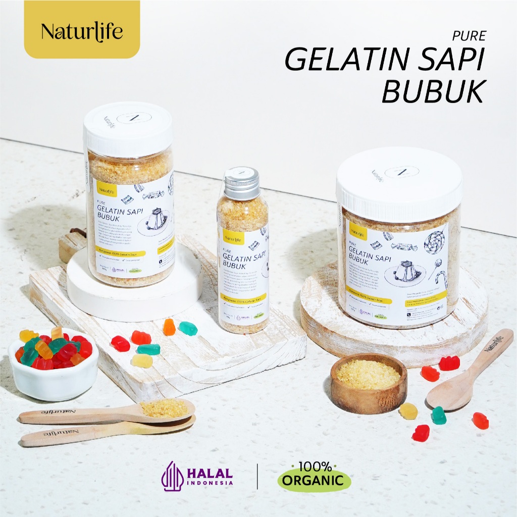 

GELATIN SAPI BUBUK DARI NATURLIFE / GELATIN HALAL / GELATIN BUBUK HALAL / GELATIN HALAL UNTUK MAKAN / GELATIN BUBUK / GELATINE / GELATIN SAPI / GELATIN POWDER / BUBUK GELATIN HALAL / GELATIN GREEN VALEY / GELATIN POWDER HALAL