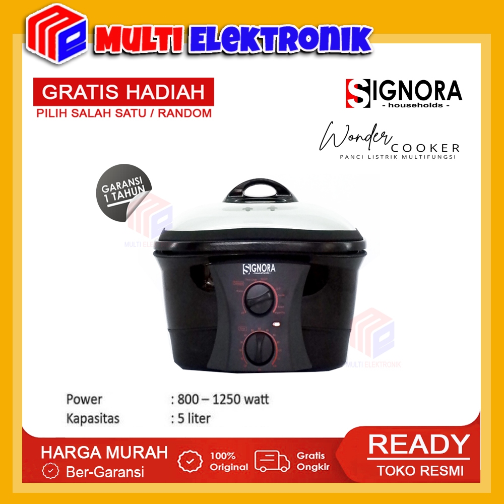 Signora New Wonder Cooker - Panci Listrik Multifungsi Kapasitas 5 Liter