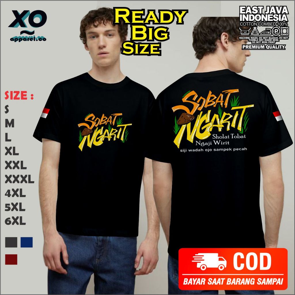 BAJU KAOS SOBAT NGARIT TERBARU BAHAN ADEM BIG SIZE JUMBO