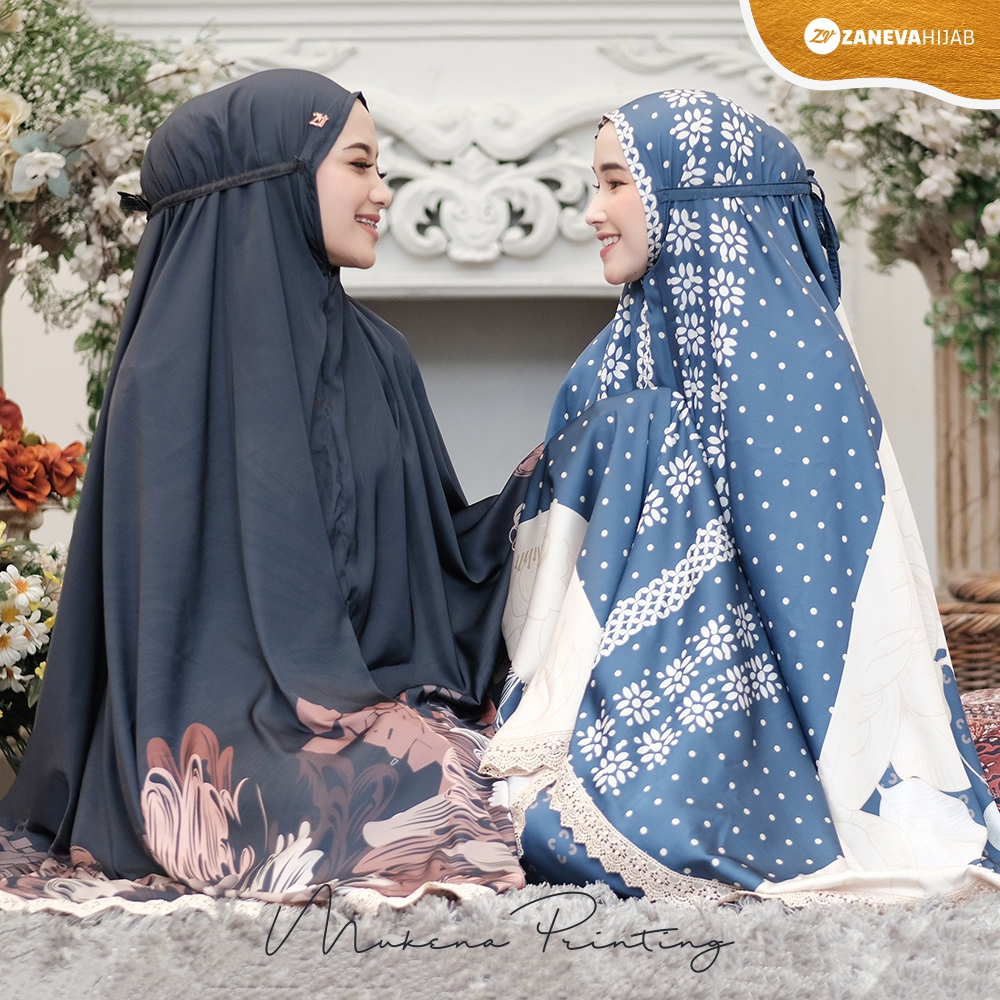 ZANEVA HIJAB - Mukena Exclusive l Mukena Printing Premium l Mukena Motif Mewah Hari Raya l Mukena Le