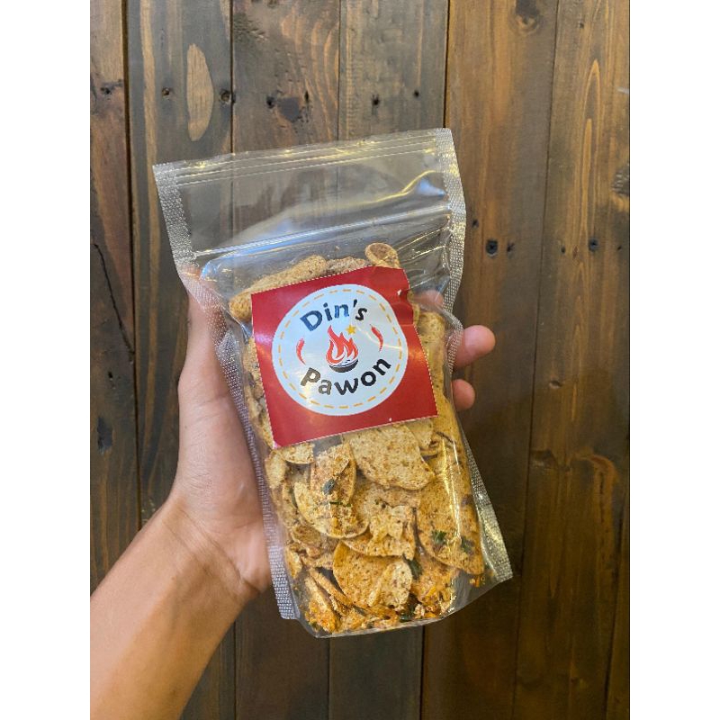 

basreng baso goreng bawang pedas kemasan pouch250gr