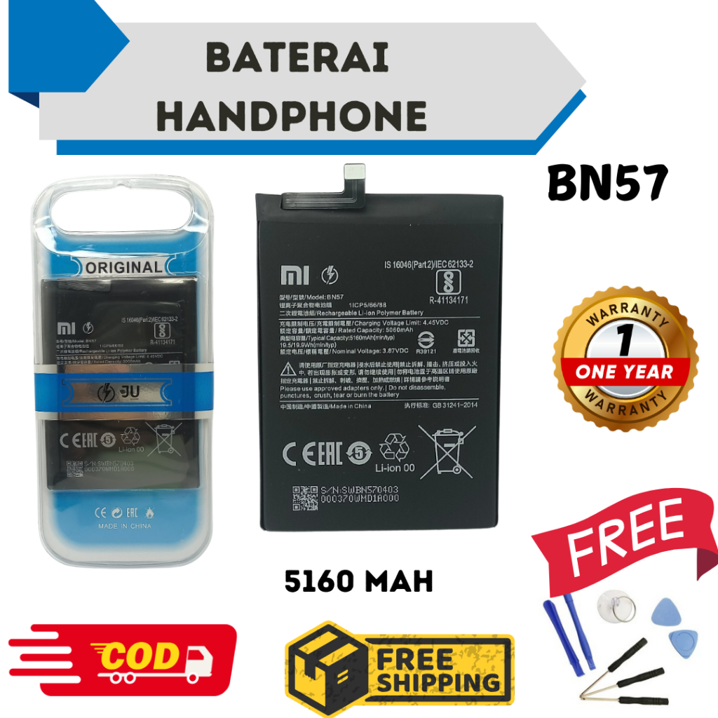 NEW BN57 BATERAI Poco X3 / Poco X3 Pro / Poco X3 NFC BATRE BATRAI