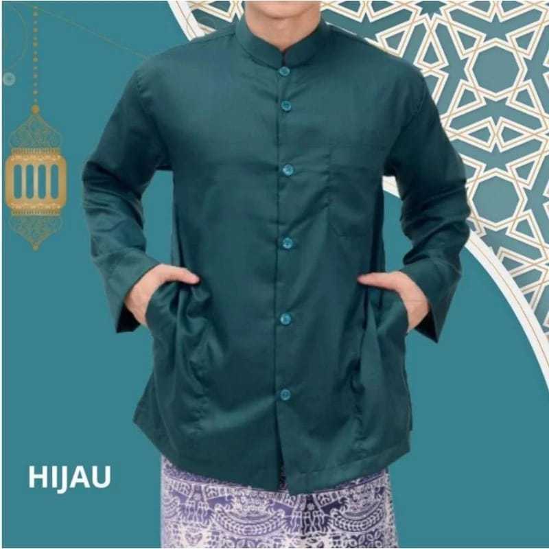 Baju Koko Dewasa Terbaru Baju Koko Ammu Model Habaib Kekinian Motif Polos Baju Koko Lebaran 2025