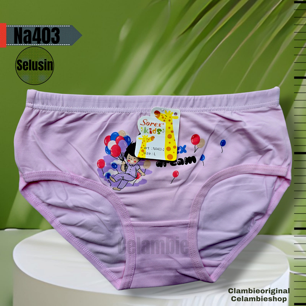 Sorex Na403-1 | Celana Dalam Anak Perempuan Sorex Lusinan | Cd Anak Segitiga Super Soft