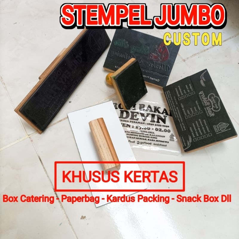 

STEMPEL JUMBO CUSTOM, khusus kertas sudah gratis tinta