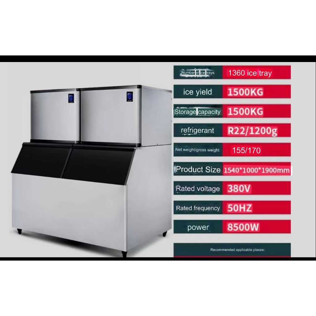 READY DICON MESIN ES BATU CRYSTAL KAPASITAS 1 TON 1000 KG MESIN ES BATU CRYSTAL CUBE  TUBE ICE MACHI