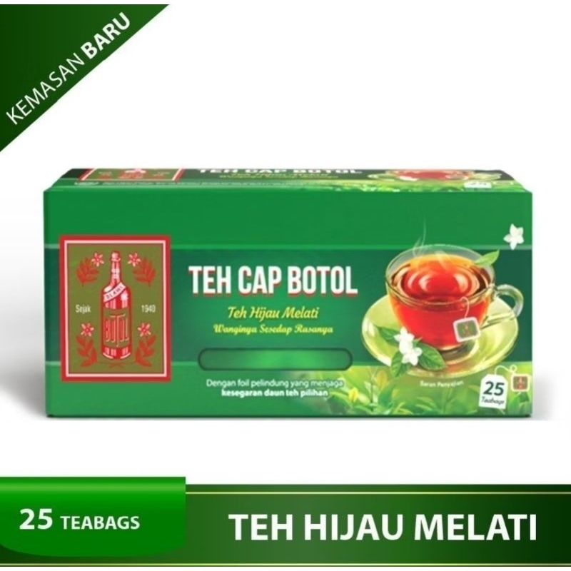 

TEH CAP BOTOL HIJAU Teh Celup isi 25