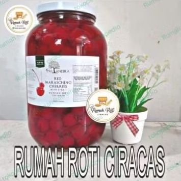 

CHERRY MERAH TANGKAI PERTIWI MARASCHINOS CHERRIES RED CHERY STEM BUAH JAR CERI