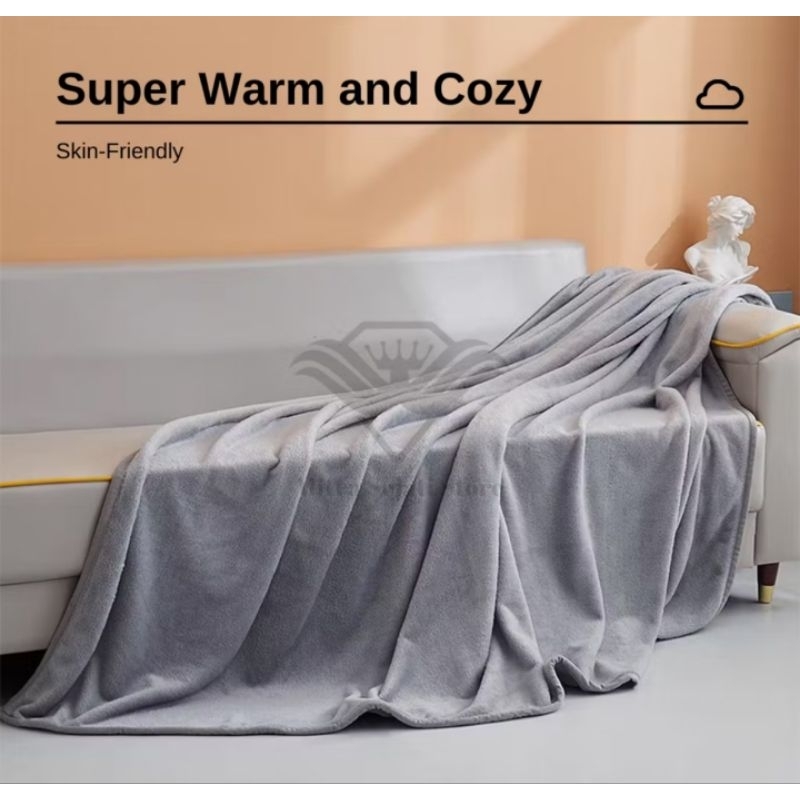 Mendale Selimut Lembut100x180/ Pola Polos Anak & Dewasa Terlari...