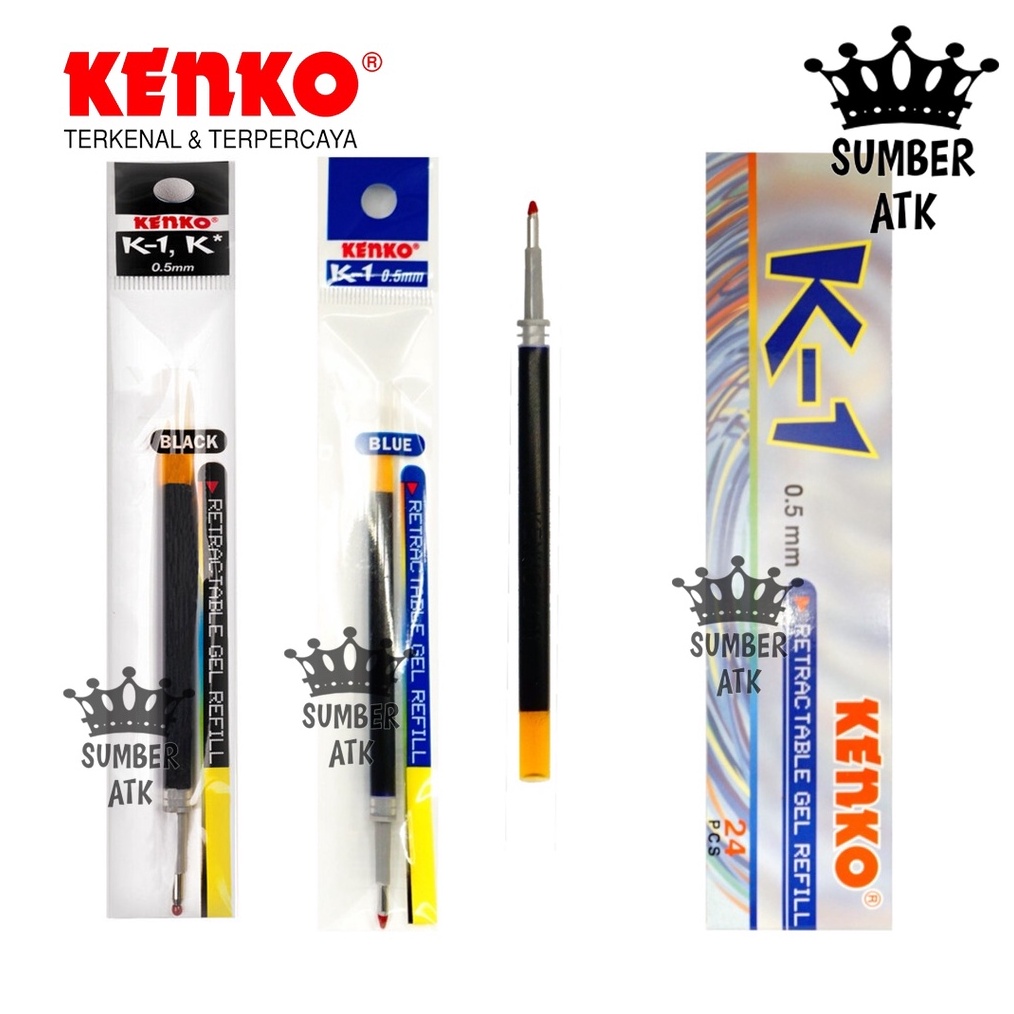 

Hemat Akhir Pekan KENKO GEL PEN REFILL K1 Black Blue ISI ULANG PENA K1 Hitam dan Biru