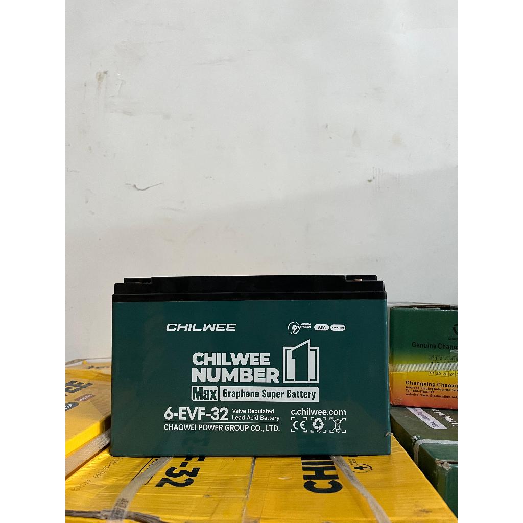 CHILWEE 12V 32AH AKI MOTOR LISTRIK 6 EVF 32AH BATERAI CHILWEE 32AH
