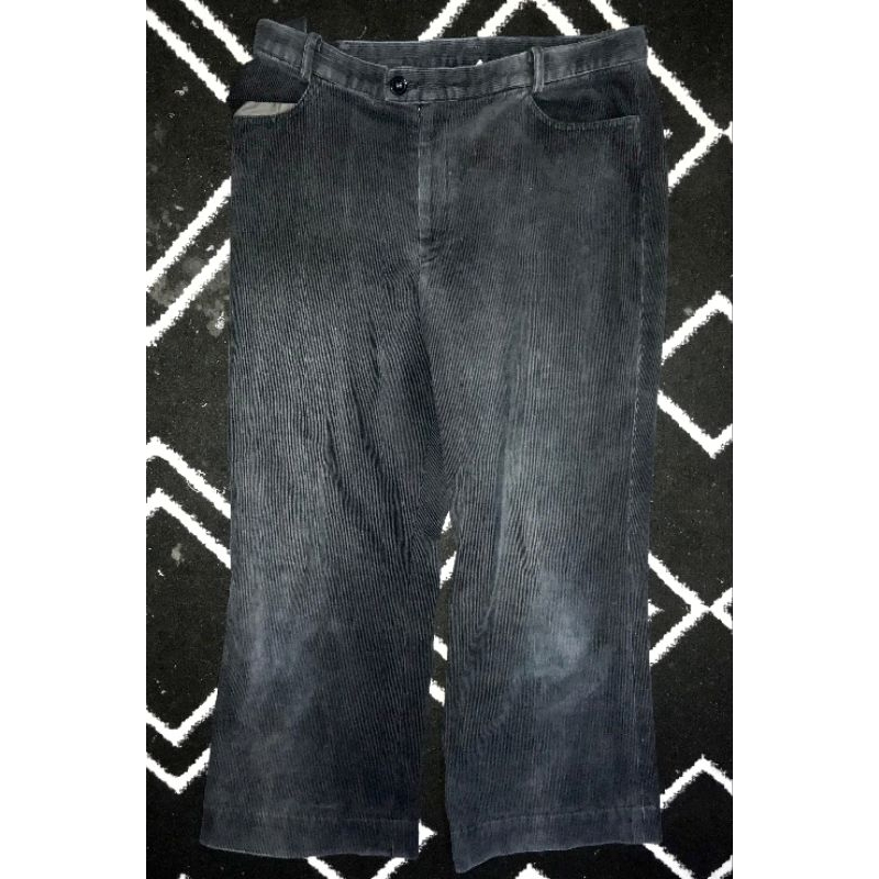 CELANA CORDUROI BLACK SECOND Y2K BAGGYPANT