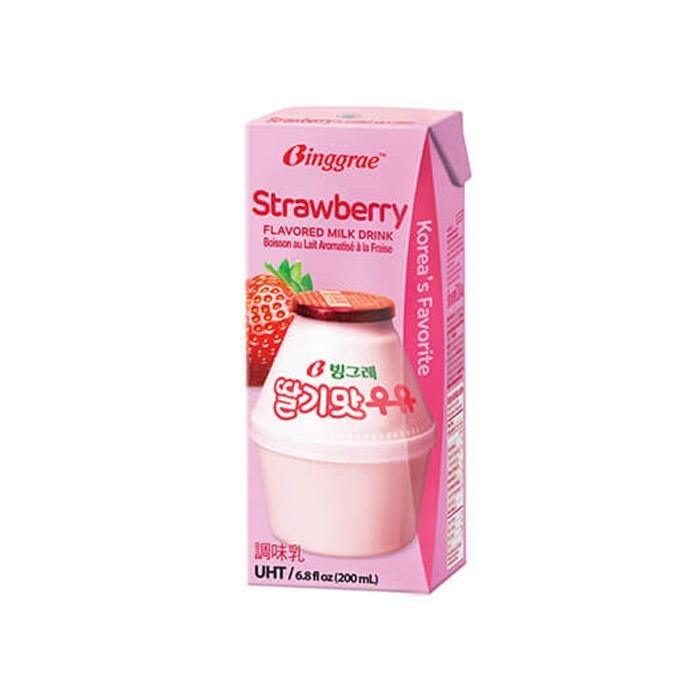 

Binggrae Strawberry Flavored Milk Drink 200 Ml