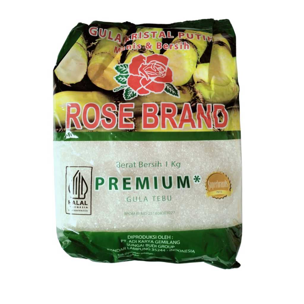 

Gula pasir kemasan Rose Brand 1kg