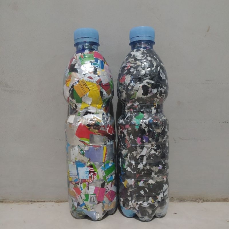 Paket Bundling Ecobrik 600ml 200gram 1 Botol Le Mineral Plastik Bekas Bersih + 1 Botol Le Mineral Pl