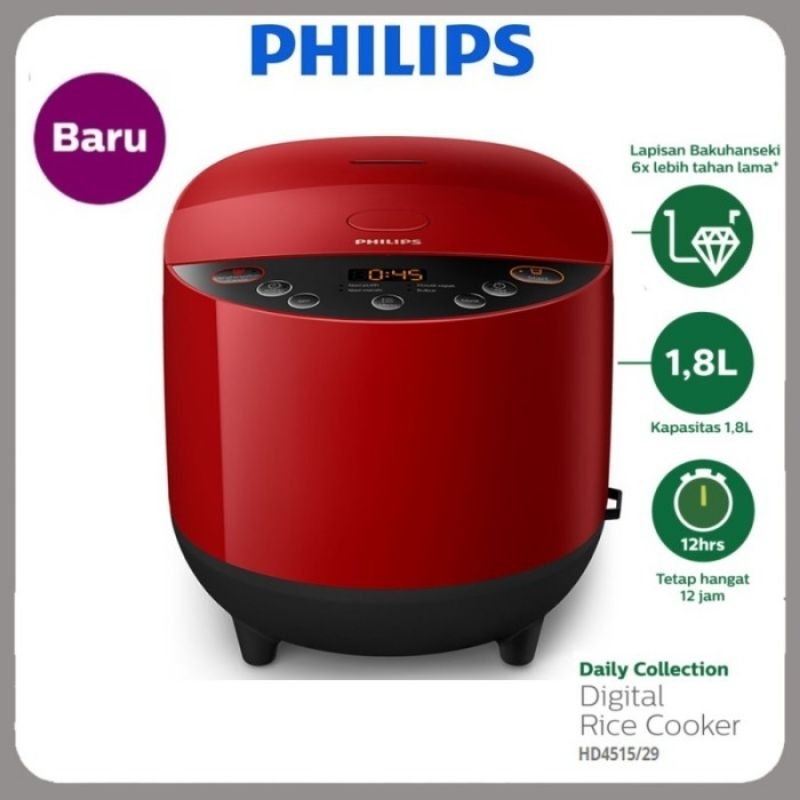 Rice Cooker Philips Digital 5000 Series HD4515 Penanak Nasi Digital / Magic Com Philips Digital 1.8 