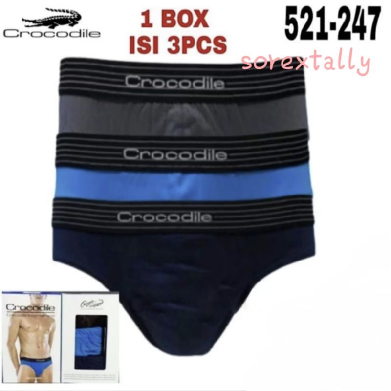 Crocodile Cd Pria Brief Katun 521 -247 - 3pcs