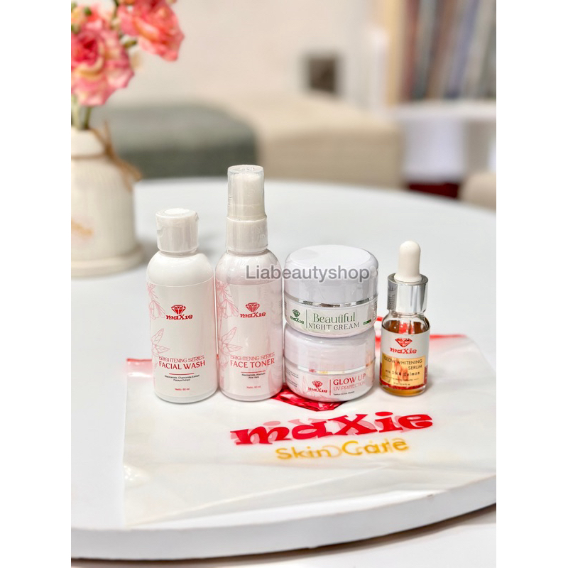 maxie paket flek hitam + serum dna salmon maxie glow