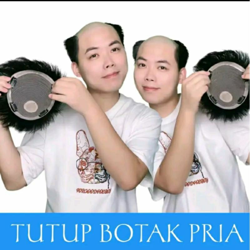 RAMBUT PALSU PENUTUP BOTAK/TOUPEE/PENUTUP BOTAK KEPALA PRIA