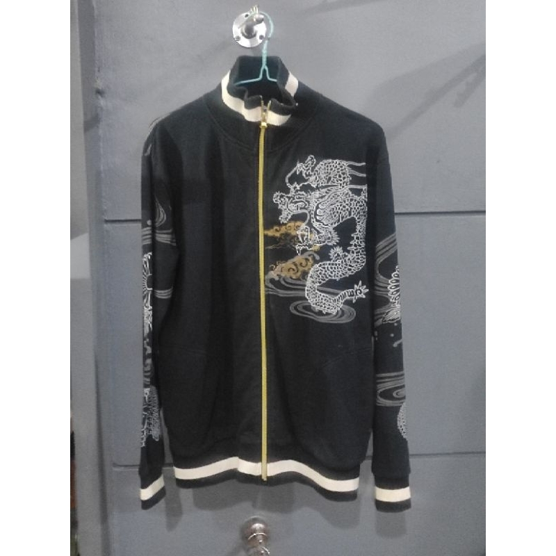 Jacket Sweater Sukajan Motif Oriental Jepang (Printing plastisol)