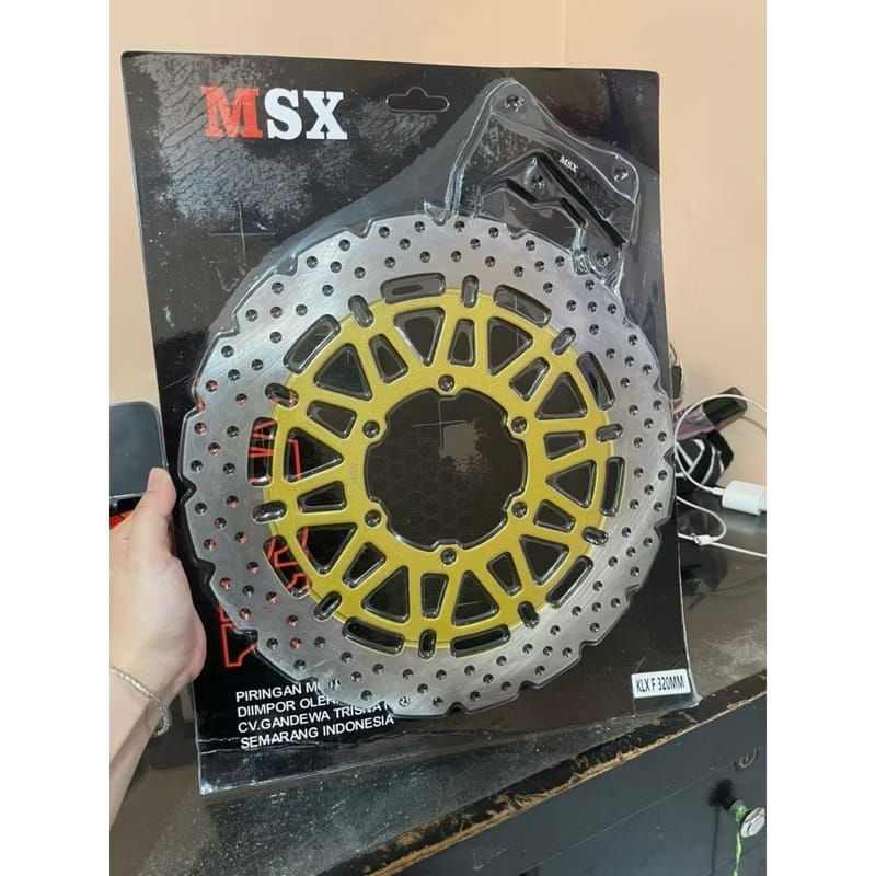 disk piringan cakram depan klx 150 ukuran besar 320 pnp plus breket / cakram depan klx 150 supermoto