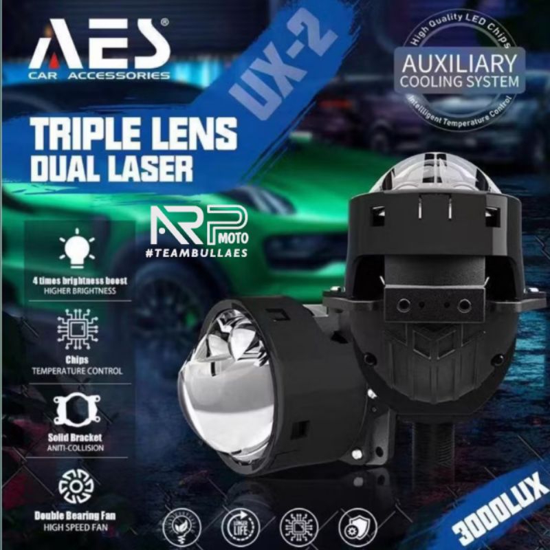 PROJIE BILED 3 INCH DOUBLE LASER ORIGINAL AES UX 2 70W BILENS PROJECTOR UNIVERSAL