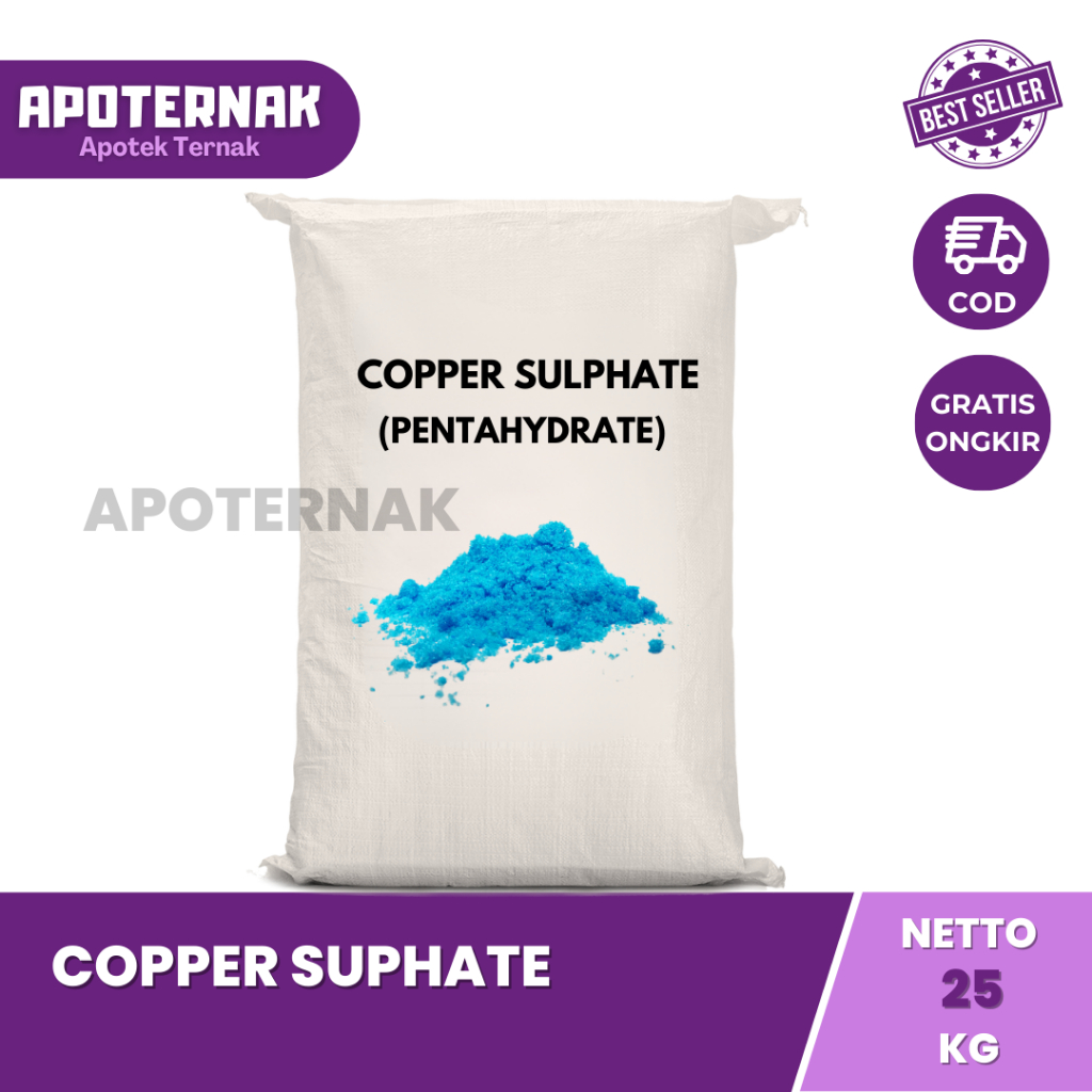 TERUSI 25 KG (1 SAK) - COPPER SULPHATE 25KG Prusi CuSO4 Tembaga Sulfat Tembaga Sulfate Cupri Sulfate