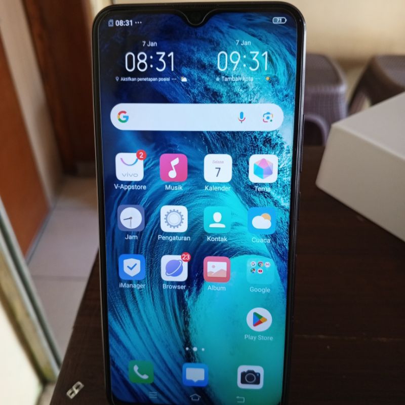 Handphone 4G Murah Baterai Besar Vivo Y19 Ram 6GB/128GB Fullset Mulus